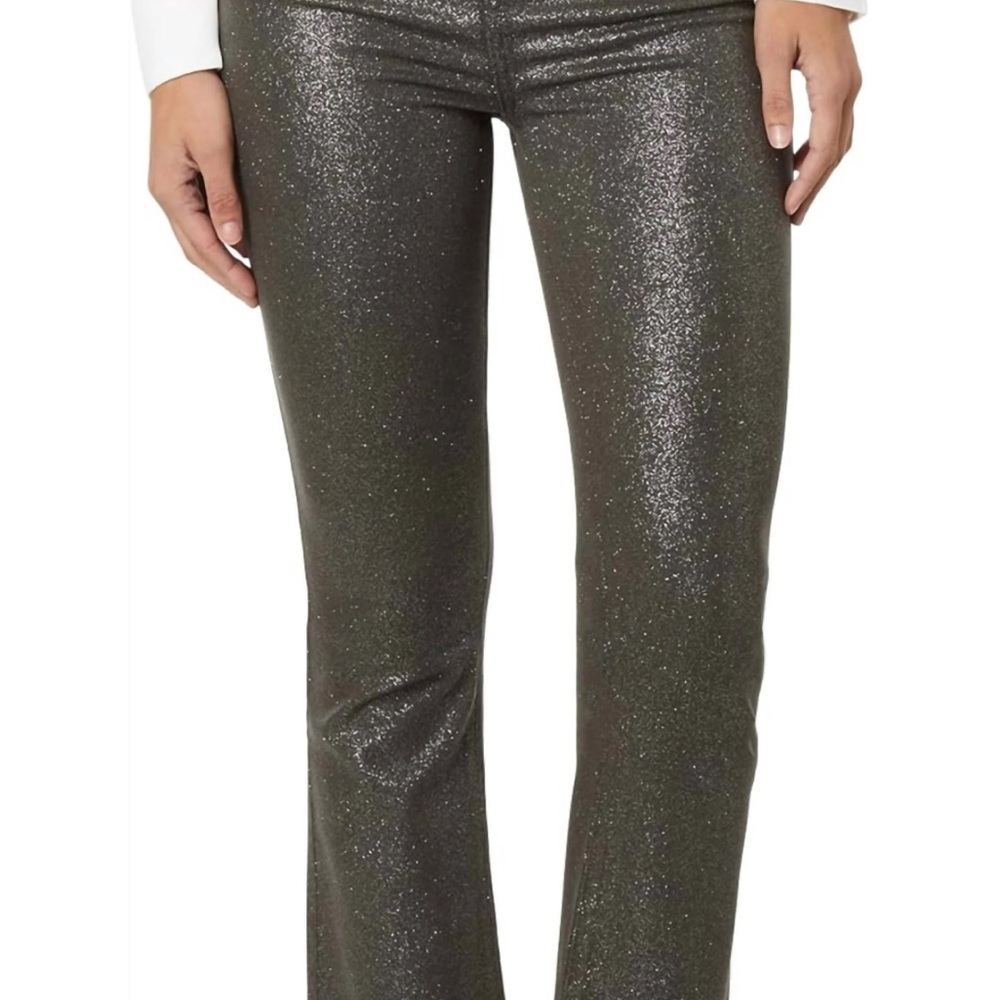 Kut from the Kloth High Rise Glitter Jeans - Silver